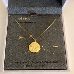 NEW Virgo Olivia & Jackson sterling silver zodiac pendent necklace